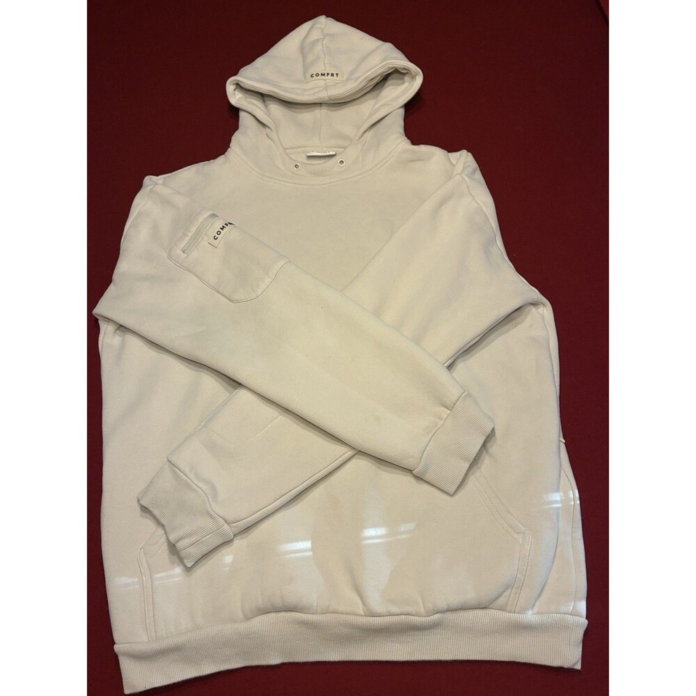 Comfrt Unisex Hoodie Neutral Taupe Size Medium Super Soft